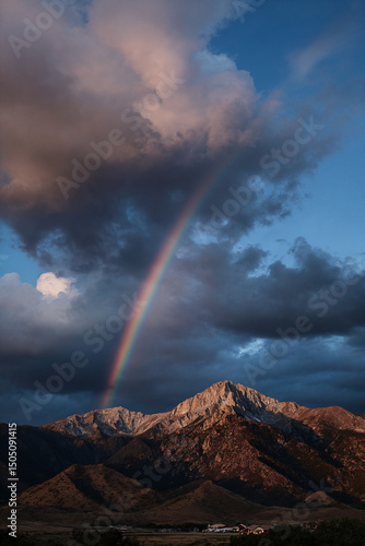 rainbow over the mountains