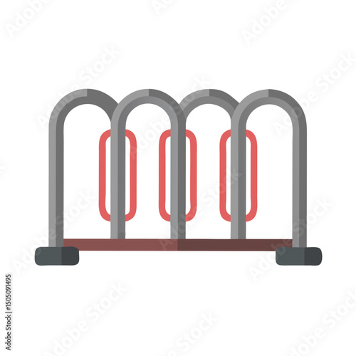 Public Bicycle Rack Icon – Bike Parking, Cycle Stand Symbol