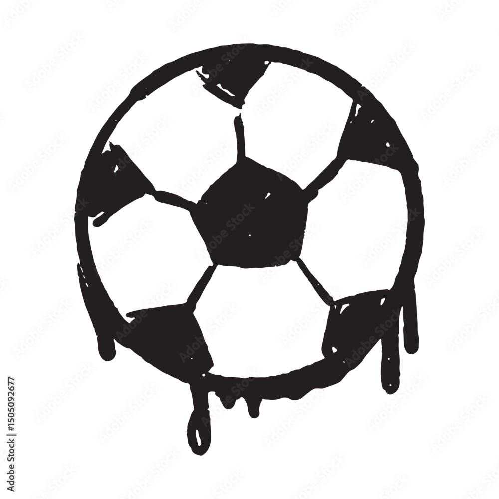Obraz premium set of an Sport Equipment Graffiti Soccer Ball