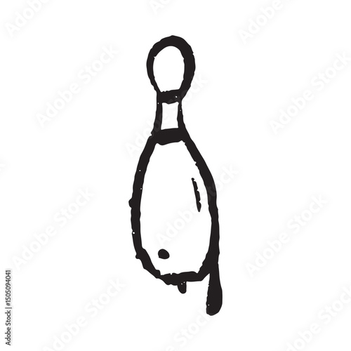 set of an Sport Equipment Graffiti Bowling Pins