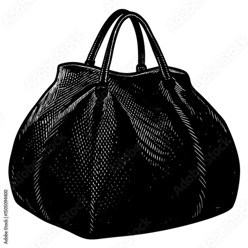 black leather bag