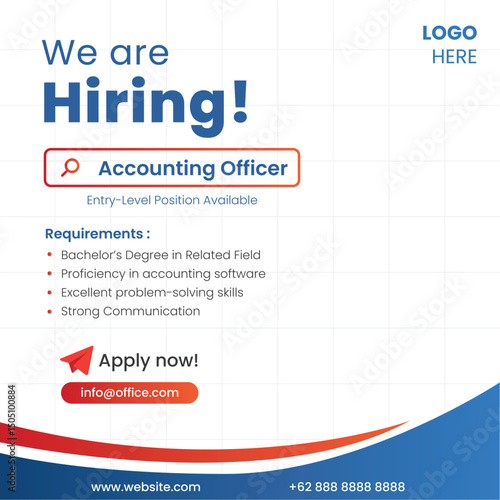 template hire Job vacancy poster social media