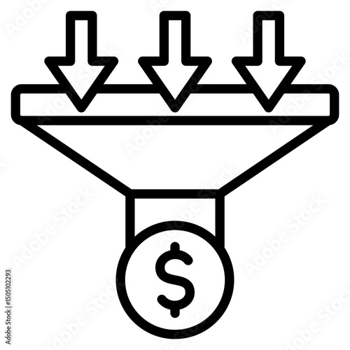 Marketing Funnel line icon