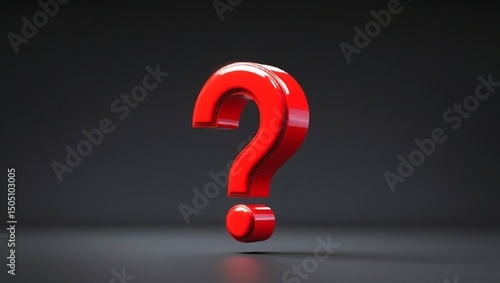 question mark 3d render