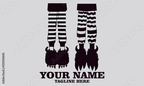 children pajama slippers vector illustration. Pajama party vector illustration, children pajama slippers logo design and Pajama party logo art