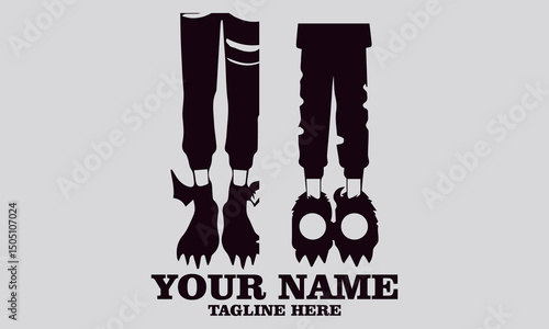 children pajama slippers vector illustration. Pajama party vector illustration, children pajama slippers logo design and Pajama party logo art