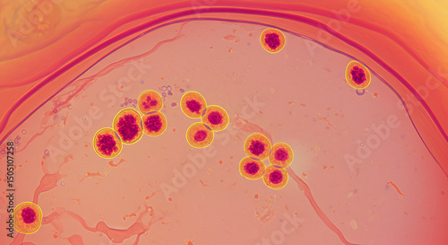 Acanthamoeba cysts in corneal scrape