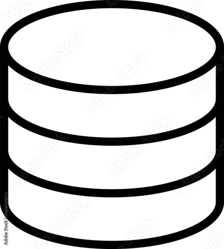 Database server icon. Software signs and symbols.