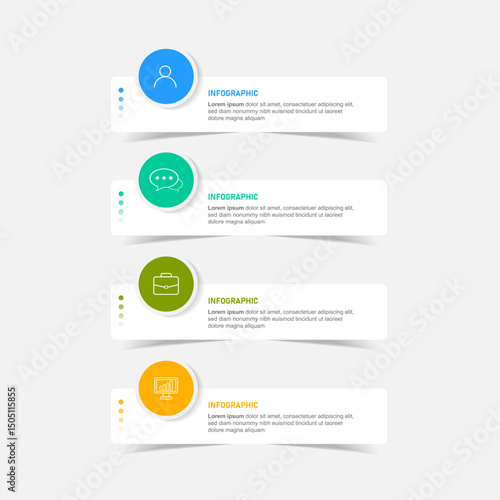 Steps business timeline infographic template design