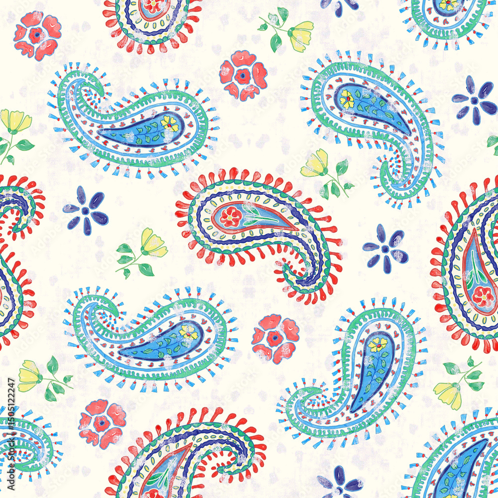 Obraz premium paisley seamless pattern