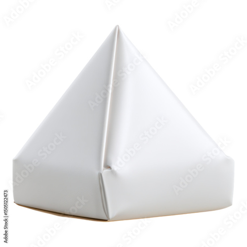 Wallpaper Mural A neatly folded white napkin in a geometric, upright shape. Torontodigital.ca