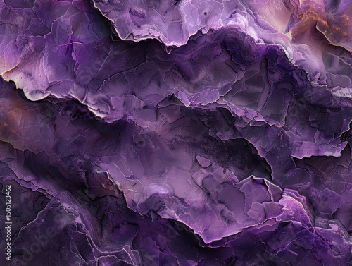 Wallpaper Mural Mesmerizing abstract image featuring layers of textured purple and violet hues, resembling geological formation or mineral surface, evoking sense of mystery and depth Torontodigital.ca