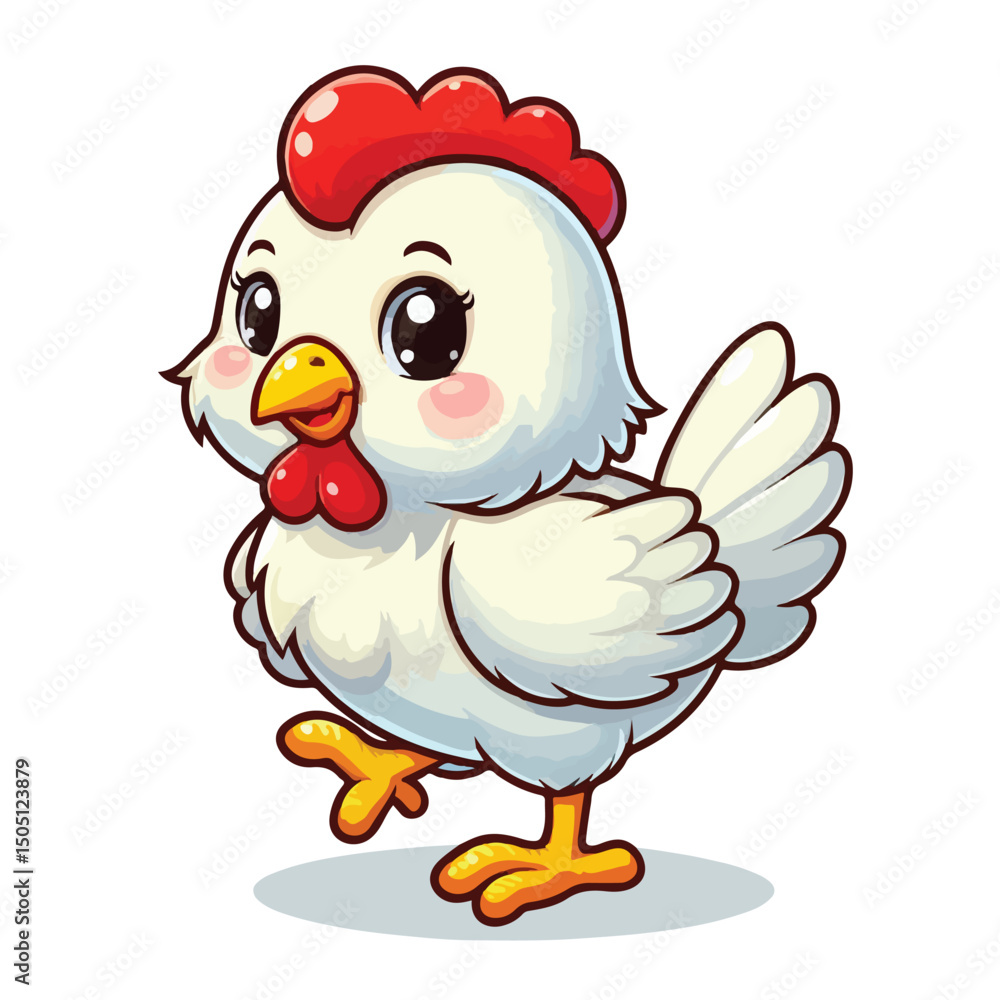 Obraz premium Vector Cartoon Chiken