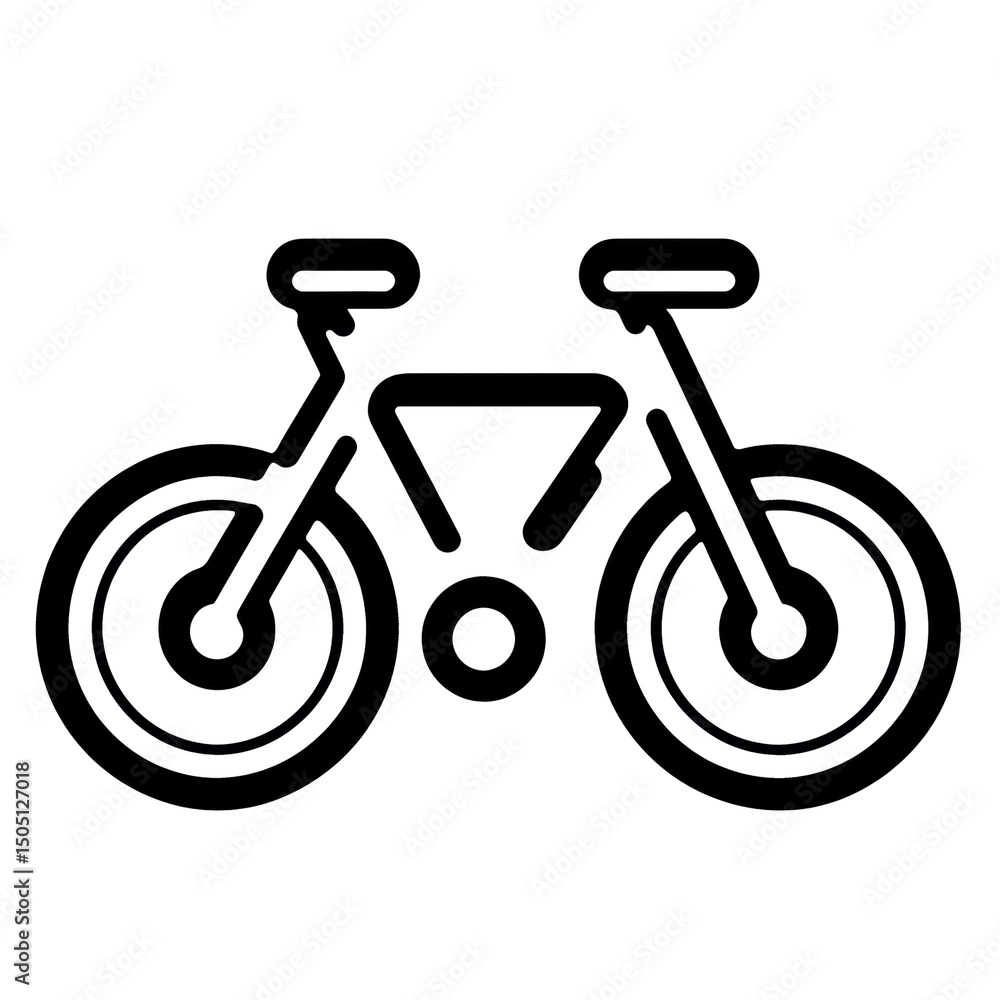 Simple line art illustration of a bicycle Simple line art illustration of a bicycle