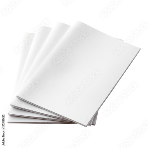 A stack of clean, white paper napkins neatly arranged in a fanned-out manner.
