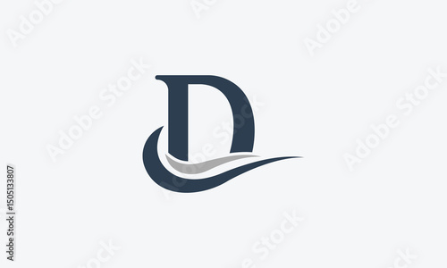 Flat letter d Logo Design Template