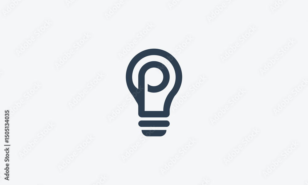 Flat Vector p Logo Design Template Flat Vector p Logo Design Template