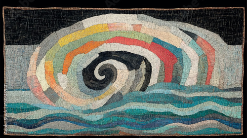 Abstract Spiral Wave Art