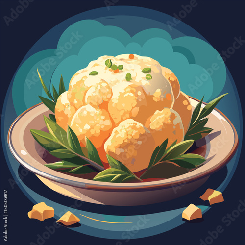 Creamy Cauliflower Dish on Plate