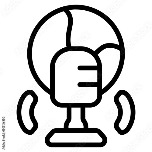 Mic Line Icon