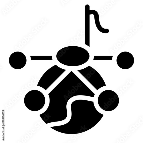 Music Network Solid Icon