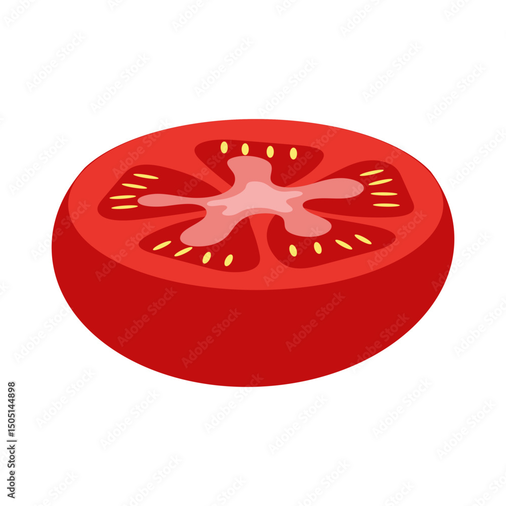 Obraz premium Tomato Slice Illustration