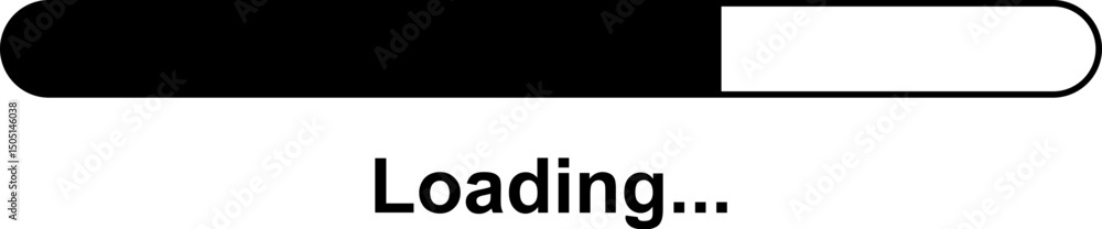 Fototapeta premium Loading bar. Retro progress bars on white and black screens. Search vector loading vector isolated on transparent of loading and buffering symbols for websites, app, logo load design.