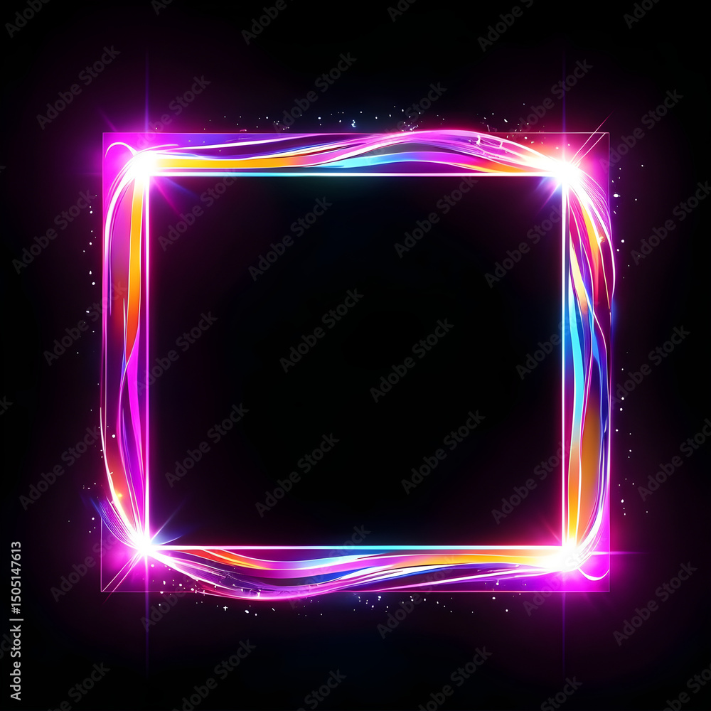 Obraz premium glowing neon frame