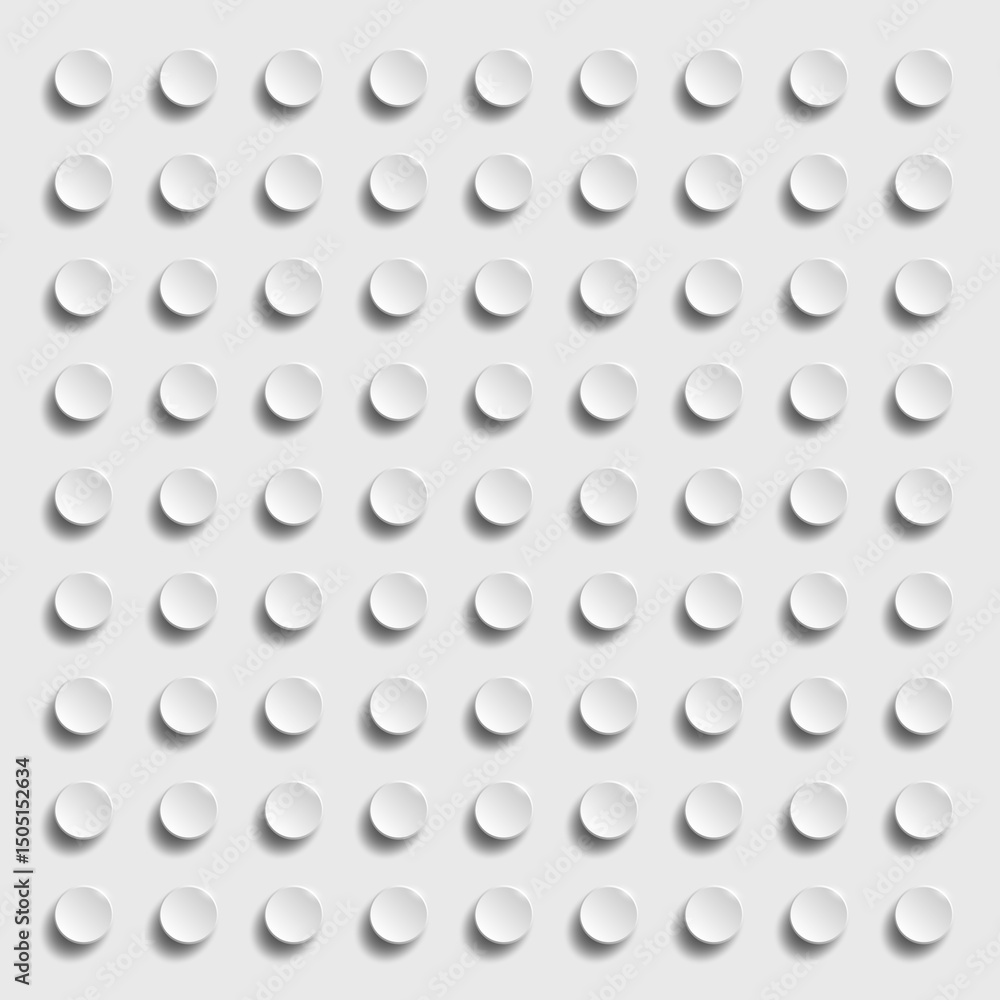 Perfect vector background of closeup plastic gloss construction block. white . white plastic construction plate. 3d vector background from building bricks. white Bricks background Perfect vector background of closeup plastic gloss construction block. white . white plastic construction plate. 3d vector background from building bricks. white Bricks background