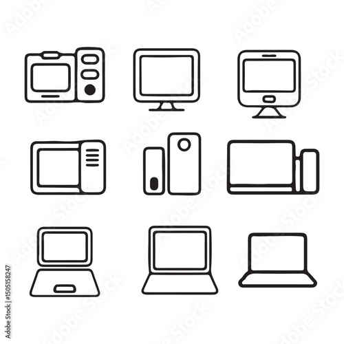 set of computer icons