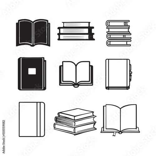  Books and Reading Line Icons Collection
