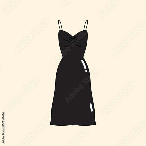 Woman and girl Vector short sleeve cute mini dress. Cartoon mini dress isolated on background.modern dresses and sundresses in cartoon style. Vector illustration of girls' dresses with long and short