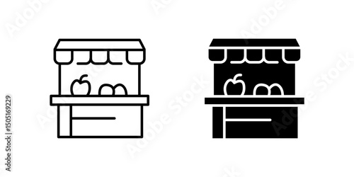 Fruits market icon. Ideal for grocery or healthy eating designs.