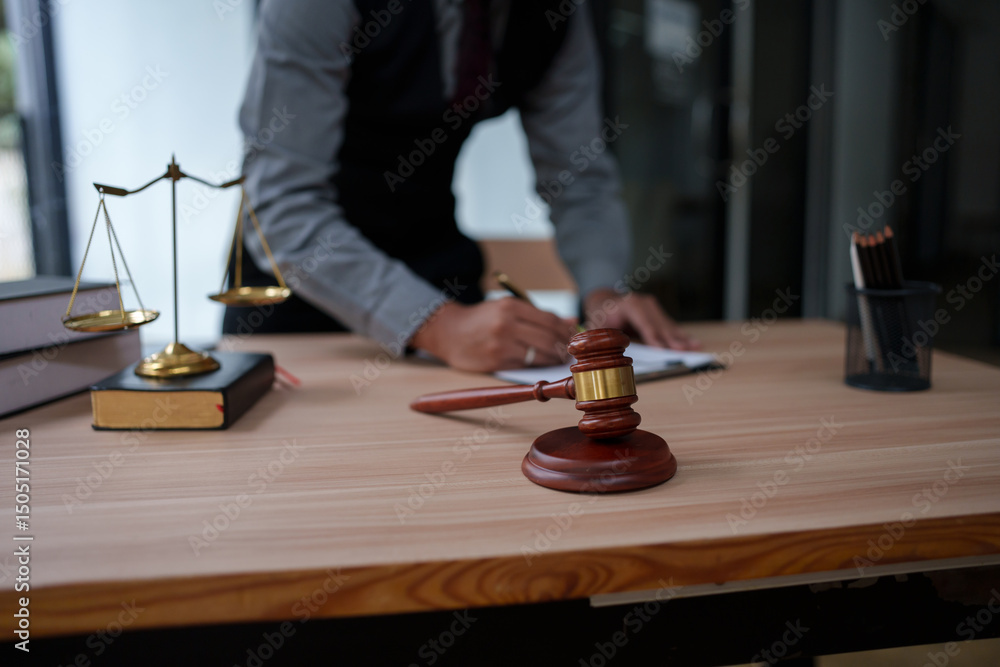 Lawyers work in law offices to provide legal advice. Lawyers work in law offices to provide legal advice.