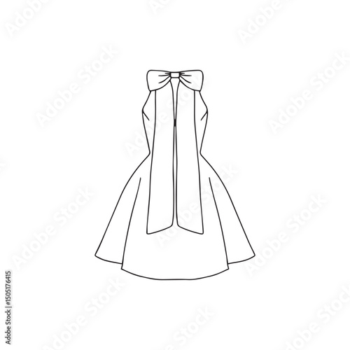 outline or coloring bok mini dress party, swirls,wave, elegant