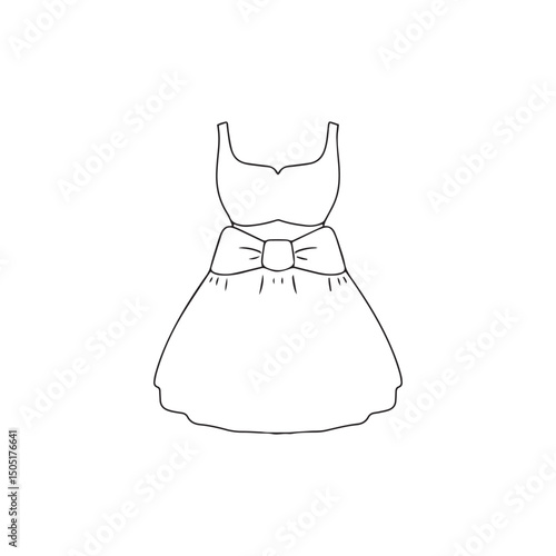 outline or coloring bok mini dress party, swirls,wave, elegant