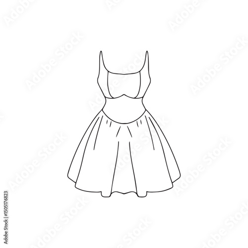 outline or coloring bok mini dress party, swirls,wave, elegant