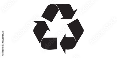 Recycle symbols. Recycling arrow icons. Reusing symbols. Recycling label. Recycle badge. Recycling icons. Recycle, reuse and reduce icons.