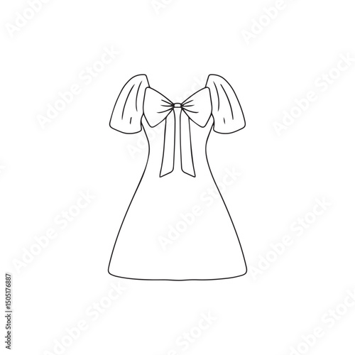 outline or coloring bok mini dress party, swirls,wave, elegant