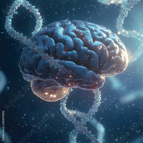 Futuristic Brain with DNA and Neuron Signals