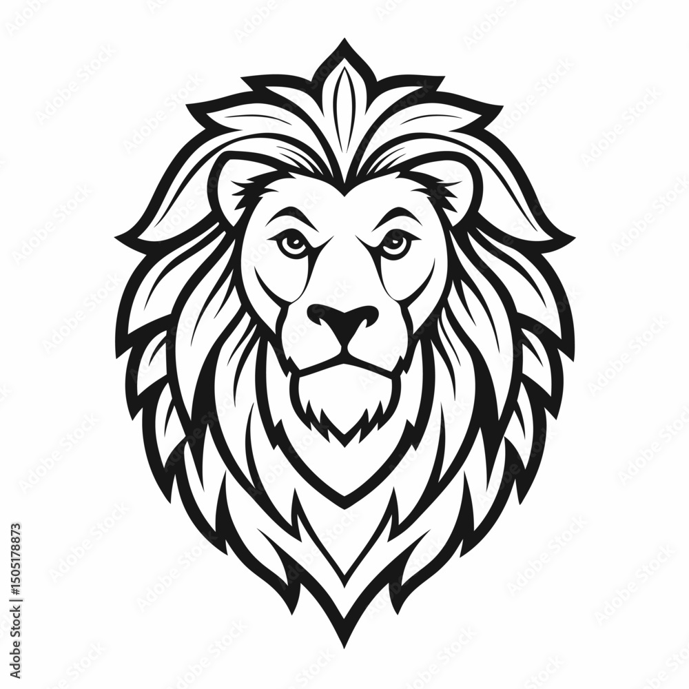 Obraz premium Lion head logo icon