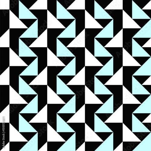 Abstract seamless threetone triangle pattern background design