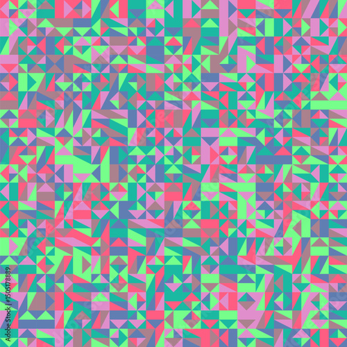 Abstract colorful chaotic random geometric pattern background