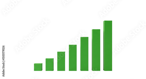 Green colored 3D Bar graph growth indicators isolated Free Download Green colored 3D Bar graph growth indicators isolated - GFXLoad