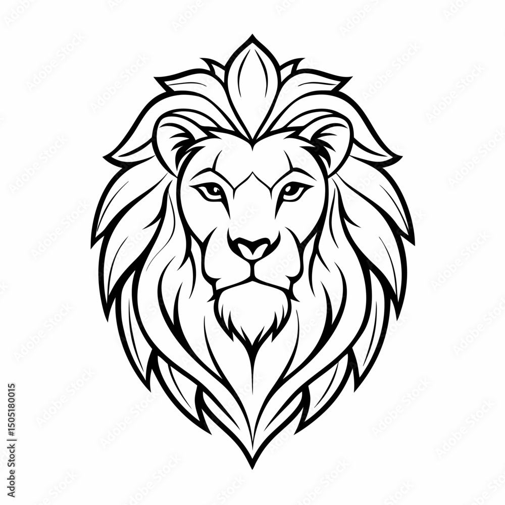 Fototapeta premium Lion head logo icon