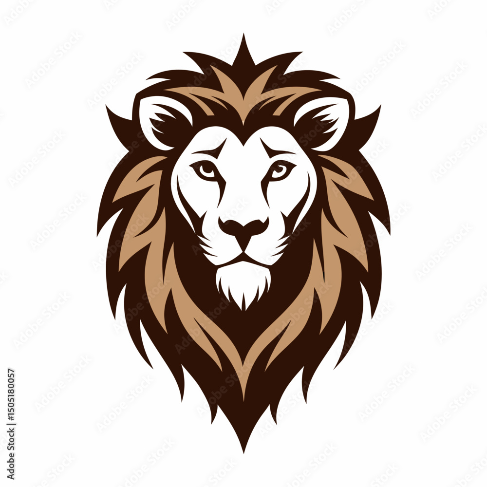 Fototapeta premium Lion head logo icon