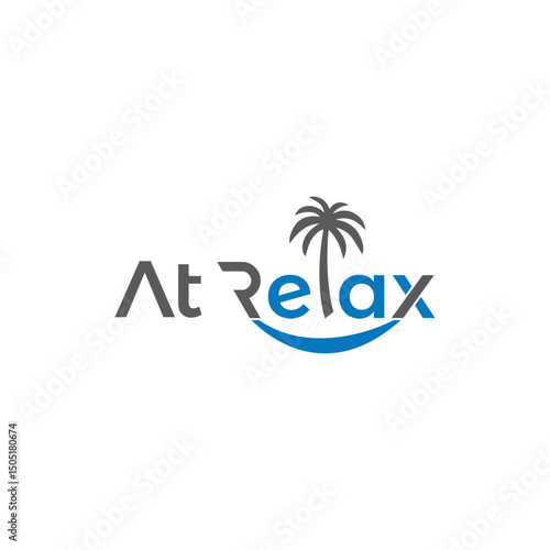 Minimalist Relax logo featuring calm colors, soft curves, and a leaf or lotus icon, perfect for spas, wellness brands, or meditation apps, symbolizing peace, balance, and tranquility.
