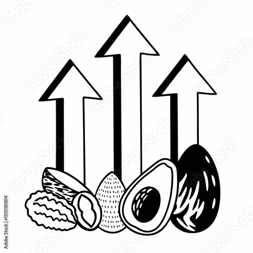 Energy levels rising with clean fats – simple line design