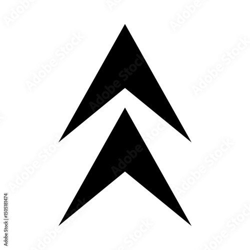 Up arrow vector icon. scroll illustration sign. Direction symbol or logo.
