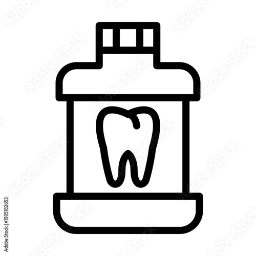 Mouthwash line icon